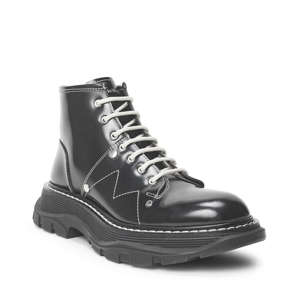 Alexander Mcqueen black boots brand new 10.5 Womens/8.5 mens